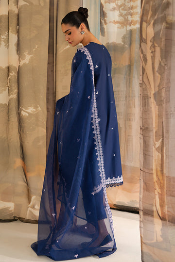 Cross Stitch Cobalt Bloom Mahiri Embroidered Lawn  Online Shopping